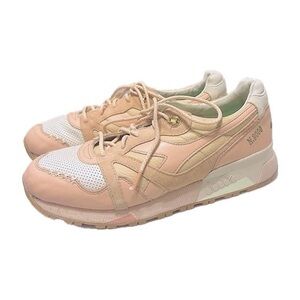 Diadora N9000 Ice Cream x Feature Lace Up Sneakers in Pink/Beige